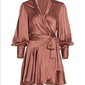 Zimmerman silk wrap mini dress